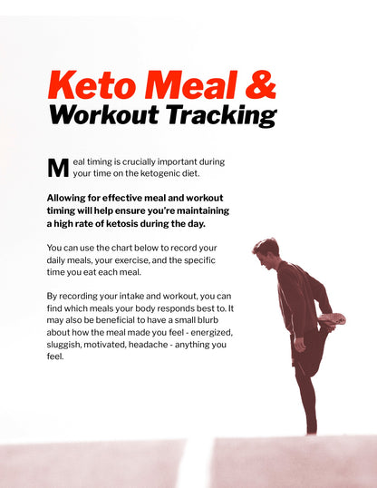 Keto-Mahlzeiten- und Trainings-Tracking